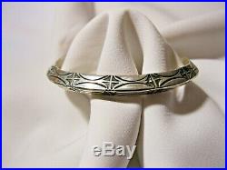 Vintage Native American Sterling Eddie Chee Carinated, Triangular Shaped Cuff