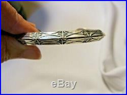 Vintage Native American Sterling Eddie Chee Carinated, Triangular Shaped Cuff