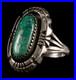 Vintage Native American Sterling Green Turquoise Ring 8.8gr