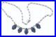 Vintage Native American Sterling Lapis necklace 15.25