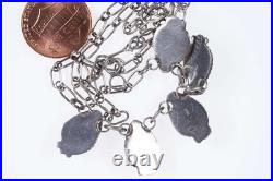 Vintage Native American Sterling Lapis necklace 15.25