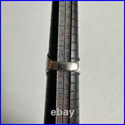 Vintage Native American Sterling Multicolor Inlay Onyx Zuni Ring 9.5 Pawn USA