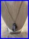 Vintage Native American Sterling Natural Orthoceras Fossil With22 Box Chain