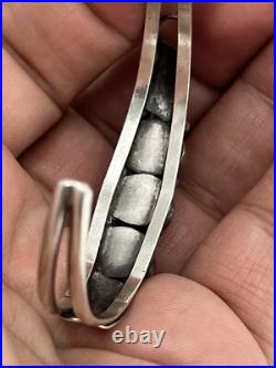 Vintage Native American Sterling Silver 925 Black Onyx Bracelet