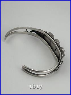 Vintage Native American Sterling Silver 925 Black Onyx Bracelet