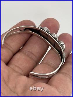 Vintage Native American Sterling Silver 925 Black Onyx Bracelet