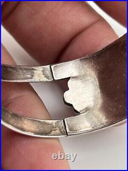 Vintage Native American Sterling Silver 925 Turquoise Cuff Bracelet