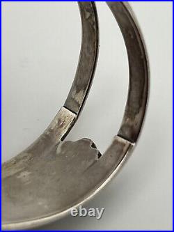 Vintage Native American Sterling Silver 925 Turquoise Cuff Bracelet