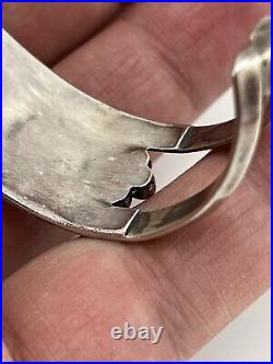 Vintage Native American Sterling Silver 925 Turquoise Cuff Bracelet