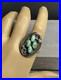 Vintage Native American Sterling Silver 925 Turquoise Ring Sz9.5