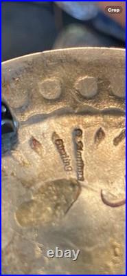 Vintage Native American Sterling Silver And Turquoise 14 Concho Belt