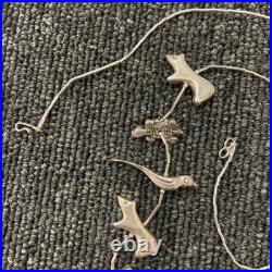 Vintage Native American Sterling Silver Animal Fetish Necklace 26