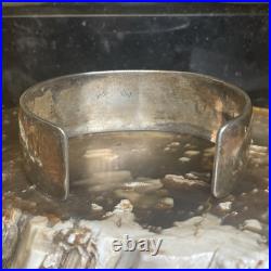 Vintage Native American Sterling Silver Arizona Scene Signed Bracelet 7