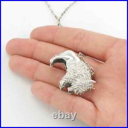 Vintage Native American Sterling Silver Bison Necklace