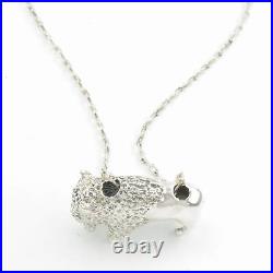 Vintage Native American Sterling Silver Bison Necklace
