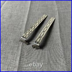 Vintage Native American Sterling Silver Bookmarks Pair AH Makers Mark Lot Of 2