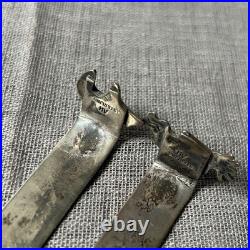 Vintage Native American Sterling Silver Bookmarks Pair AH Makers Mark Lot Of 2