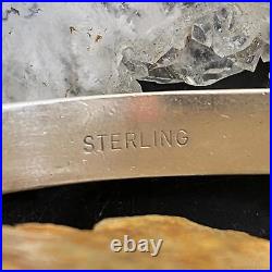 Vintage Native American Sterling Silver Carinated Solid Unisex Bracelet