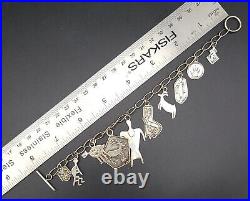 Vintage Native American Sterling Silver Charm Bracelet 8 Ray Tracey Knife Wing Vintage Native American Sterling Silver Charm Bracelet 8 Ray Tracey Knife Wing