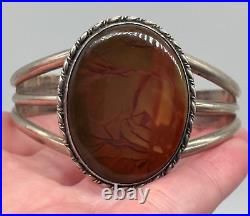 Vintage Native American Sterling Silver Cuff Bracelet
