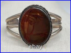 Vintage Native American Sterling Silver Cuff Bracelet