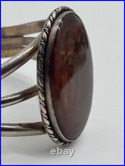 Vintage Native American Sterling Silver Cuff Bracelet