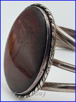 Vintage Native American Sterling Silver Cuff Bracelet