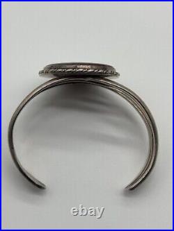Vintage Native American Sterling Silver Cuff Bracelet