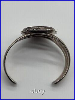 Vintage Native American Sterling Silver Cuff Bracelet