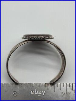 Vintage Native American Sterling Silver Cuff Bracelet
