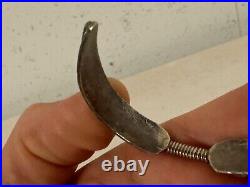 Vintage Native American Sterling Silver Cuff Bracelet Feather Design w Turquoise