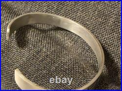 Vintage Native American Sterling Silver Cuff Bracelet Geometric Designs! Free Sh