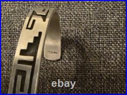 Vintage Native American Sterling Silver Cuff Bracelet Geometric Designs! Free Sh