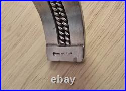 Vintage Native American Sterling Silver Cuff Bracelet Signed TAHE