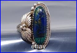 Vintage Native American Sterling Silver George Schuler Azurite band Ring size 7