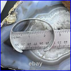 Vintage Native American Sterling Silver Hopi Overlay Flexible Unisex Bracelet