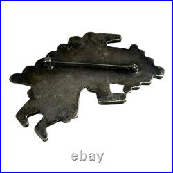 Vintage Native American Sterling Silver Inlay Rainbowman Dancer Pin