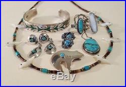 Vintage Native American Sterling Silver Jewelry Lot