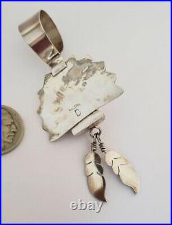 Vintage Native American Sterling Silver Kachina Pendant Signed