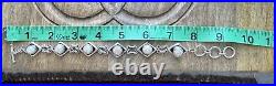 Vintage Native American Sterling Silver Mabe Pearl bracelet BEAUTIFUL 30g