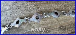 Vintage Native American Sterling Silver Mabe Pearl bracelet BEAUTIFUL 30g