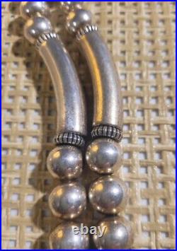 Vintage Native American Sterling Silver Necklace Circa Mid 20th Century