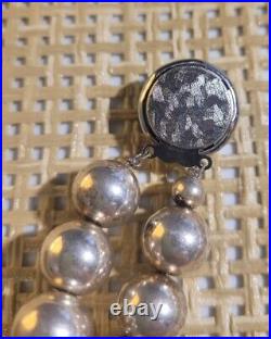 Vintage Native American Sterling Silver Necklace Circa Mid 20th Century