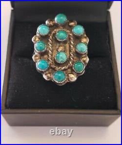 Vintage Native American Sterling Silver Petit Point Ring