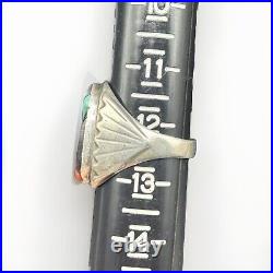 Vintage Native American Sterling Silver R> Zuni Cobblestone Mens Ring Size 12