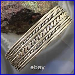 Vintage Native American Sterling Silver Rope Bracelet For Women
