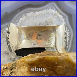 Vintage Native American Sterling Silver Stamped Fetish Bears Bracelet For Women