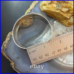 Vintage Native American Sterling Silver Stamped Fetish Bears Bracelet For Women