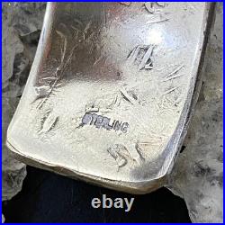 Vintage Native American Sterling Silver Stamped With Sun Rays Bracelet For Women