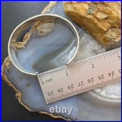 Vintage Native American Sterling Silver Stamped With Sun Rays Bracelet For Women